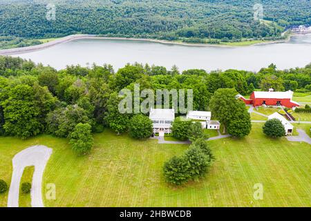 Lansing Manor, New York Power Authority, Blenheim, NY Stockfoto