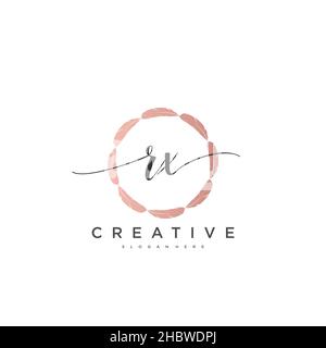 RX erste Handschrift minimalistische geometrische Logo Vorlage Vektor-Kunst, Logo für Business-Schönheit, Mode und andere Kunst Stock Vektor