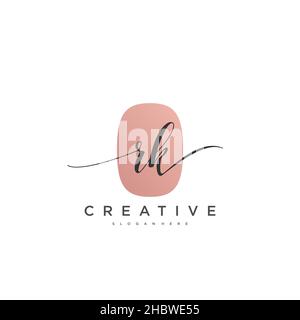 RK erste Handschrift minimalistischen geometrischen Logo Vorlage Vektor-Kunst, Logo für Business-Schönheit, Mode und andere Kunst Stock Vektor