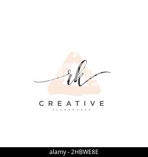 RK erste Handschrift minimalistischen geometrischen Logo Vorlage Vektor-Kunst, Logo für Business-Schönheit, Mode und andere Kunst Stock Vektor