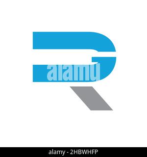 RG- oder GR-Monogramm. Letter-basiertes Logo Stock Vektor