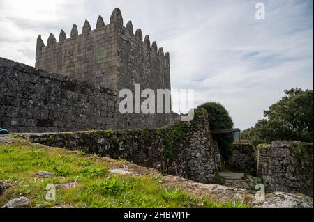 Eine schöne Aufnahme von Schloss Lindoso im Nationalpark Geres in Portugal Stockfoto