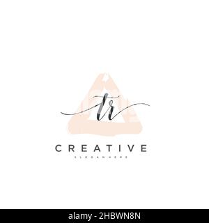 TR anfängliche Handschrift minimalistische geometrische Logo Vorlage Vektor-Kunst, Logo für Business-Schönheit, Mode und andere Kunst Stock Vektor