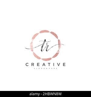 TR anfängliche Handschrift minimalistische geometrische Logo Vorlage Vektor-Kunst, Logo für Business-Schönheit, Mode und andere Kunst Stock Vektor