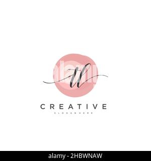 TL Initial Handschrift minimalistische geometrische Logo Vorlage Vektor-Kunst, Logo für Business-Schönheit, Mode und andere Kunst Stock Vektor