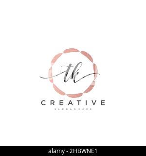 TK anfängliche Handschrift minimalistische geometrische Logo Vorlage Vektor-Kunst, Logo für Business-Schönheit, Mode und andere Kunst Stock Vektor