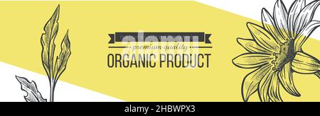 Bio-Produkte im Geschäft, Banner in Premium-Qualität Stock Vektor