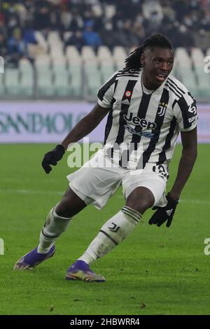 Turin, Italien, 21st. Dezember 2021. Moise Kean von Juventus während des Spiels der Serie A im Allianz Stadium, Turin. Bildnachweis sollte lauten: Jonathan Moscrop / Sportimage Stockfoto