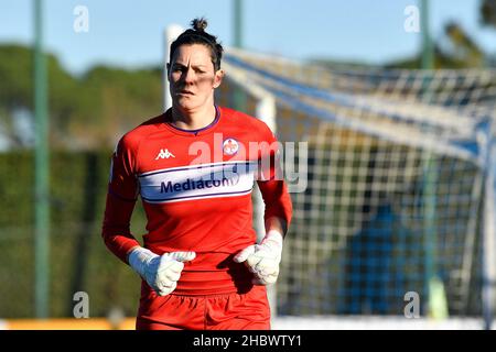 Formello, Italien. 19th Dez 2021. Sabrina Tasseli von ACF Fiorentina am zweiten Tag der Coppa Italia Group F zwischen S.S. Lazio und ACF Fiorentina am 19. Dezember 2021 im Stadio Mirko Fersini, Formello Italien. (Bild: © Domenico Cippitelli/Pacific Press via ZUMA Press Wire) Stockfoto