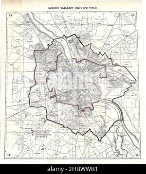 Karte von Warschau, Karte von Warschau, Warschauer Print, Mapa Warszawy, Warszawa, Warschau, Warschau Wall Print, Warschau Art, Warschau City Print, Warschau Poster Stockfoto