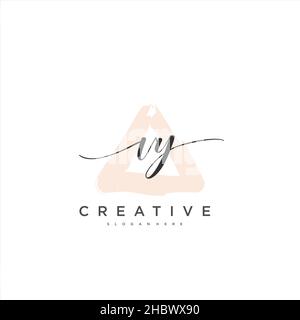 VY anfängliche Handschrift minimalistischen geometrischen Logo Vorlage Vektor-Kunst, Logo für Business-Schönheit, Mode und andere Kunst Stock Vektor