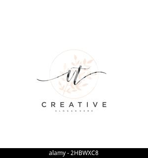 VT erste Handschrift minimalistischen geometrischen Logo Vorlage Vektor-Kunst, Logo für Business-Schönheit, Mode und andere Kunst Stock Vektor