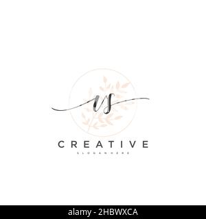 VS erste Handschrift minimalistischen geometrischen Logo Vorlage Vektor-Kunst, Logo für Business-Schönheit, Mode und andere Kunst Stock Vektor