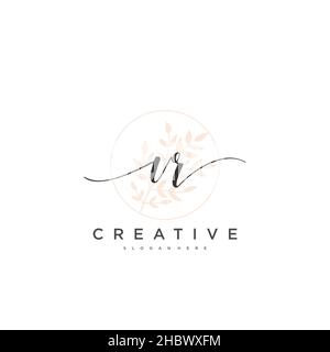 VR erste Handschrift minimalistische geometrische Logo Vorlage Vektor-Kunst, Logo für Business-Schönheit, Mode und andere Kunst Stock Vektor