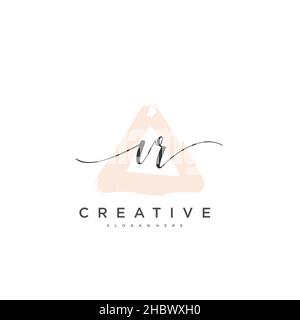 VR erste Handschrift minimalistische geometrische Logo Vorlage Vektor-Kunst, Logo für Business-Schönheit, Mode und andere Kunst Stock Vektor