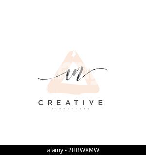 VN erste Handschrift minimalistischen geometrischen Logo Vorlage Vektor-Kunst, Logo für Business-Schönheit, Mode und andere Kunst Stock Vektor