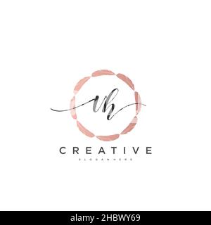 VH erste Handschrift minimalistischen geometrischen Logo Vorlage Vektor-Kunst, Logo für Business-Schönheit, Mode und andere Kunst Stock Vektor