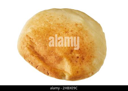 Pita Brot isoliert auf weißem Hintergrund. Stockfoto