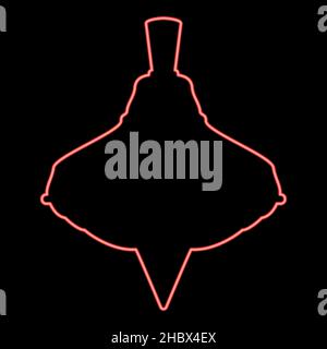 Neon Strudel rot Farbe Vektor Illustration Bild flach Stil Licht Stock Vektor