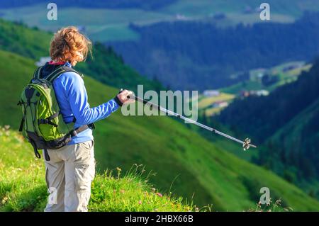 Wandertour rund um Kanzelwand im Kleinwalsertal Stockfoto