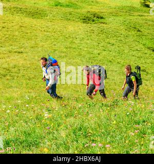 Wandertour rund um Kanzelwand im Kleinwalsertal Stockfoto