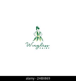 Modernes Design WNG WENIGER MÄRCHEN Schönheit Logo-Design Stock Vektor