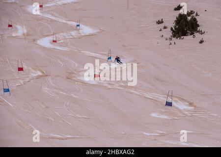 Die erstaunlichen Bilder von Andorra braun durch den Staub der Sahara, genannt Calima ein Phänomen, das große Teil von Katalonien, Südfrankreich und das Val betroffen Stockfoto