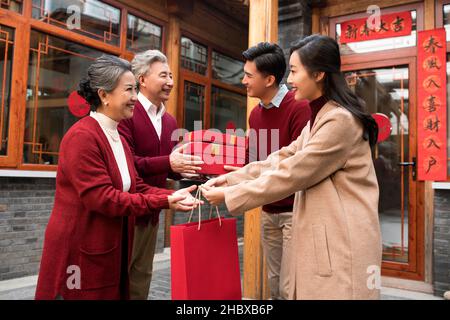Gruß des Frühlingsfestes Stockfoto