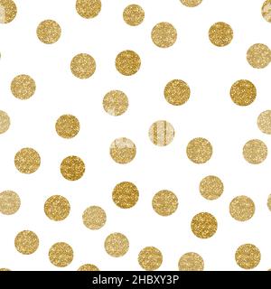 Weihnachten Urlaub golden gepunktete Hintergrundvorlage für Grußkarte oder Geschenkpapier Design. Gold und weiß Muster für Weihnachten oder Neujahr Stockfoto