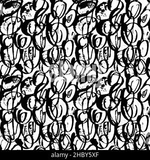 Vektor nahtlose Scribble-Muster, von chaotischen Linien. Stock Vektor