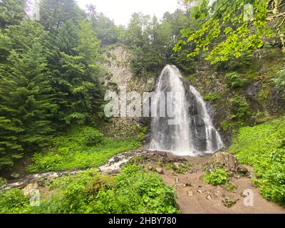 Queureuilh Wasserfall, Le Mont-Dore, Puy-de-Dome, Auvergne, Frankreich Stockfoto