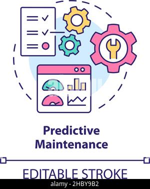 Symbol für das Konzept der vorausschauenden Wartung Stock Vektor