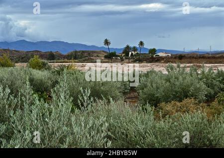 Hochwasserkatastrophe nach Sturm 2012, Naturgewalt, Grima, Andalusien, Spanien Stockfoto