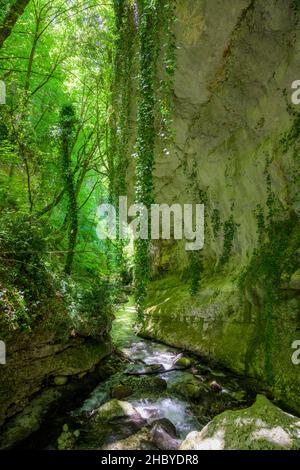 Orfento River Canyon, Caramanico Terme, Provinz Pescara, Italien Stockfoto