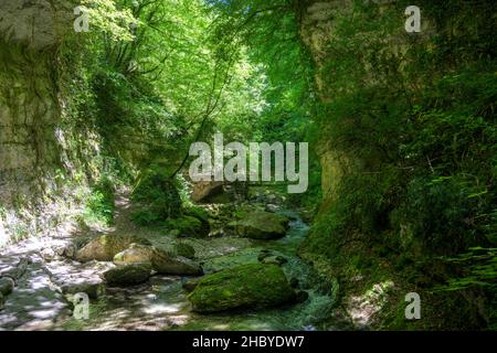 Orfento River Canyon, Caramanico Terme, Provinz Pescara, Italien Stockfoto