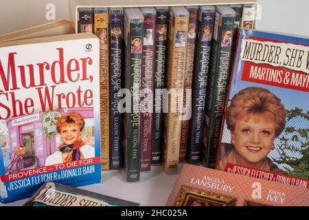 Angela Lansbury spielte in der erfolgreichen Fernsehserie „Murder, She Driet“, die zu DVDs und Büchern führte, USA Stockfoto