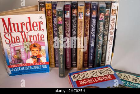 Angela Lansbury spielte in der erfolgreichen Fernsehserie „Murder, She Driet“, die zu DVDs und Büchern führte, USA Stockfoto