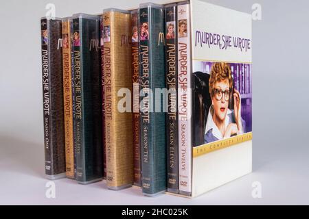 Angela Lansbury spielte in der erfolgreichen Fernsehserie „Murder, She Driet“, die zu DVDs und Büchern führte, USA Stockfoto