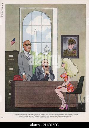 Oktober 1973, Ausgabe der Karikatur des Magazins 'Playboy', von Francis Wilford-Smith, Smilby, USA Stockfoto