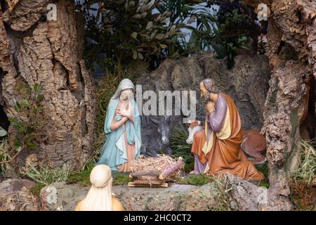 Rom, Italien. 22nd Dez 2021. Detail der Krippe auf der Piazza del Campidoglio in Rom (Foto: Matteo Nardone/Pacific Press) Quelle: Pacific Press Media Production Corp./Alamy Live News Stockfoto