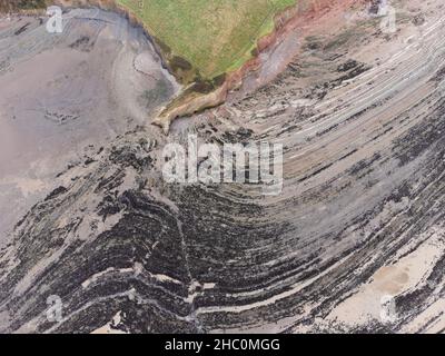 Jurassic Coast in Helwell Bay, Watchet, Somerset, England Stockfoto