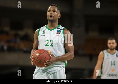 Breslau, Polen, 22nd. Dezember 2021. EUROCUP 7days: WKS Slask Wroclaw gegen Joventut Badalona in der Centennial Hall. Im Bild: Andres Feliz (22) © Piotr Zajac/Alamy Live News Stockfoto