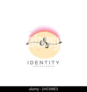 CS Handschrift Logo Vektor Kunst der ersten Unterschrift, Hochzeit, Mode, jewerly, Boutique, Blumen und botanische mit kreativer Vorlage für jedes Unternehmen Stock Vektor