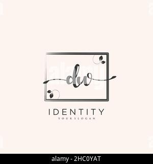DW Handschrift Logo Vektor Kunst der ersten Unterschrift, Hochzeit, Mode, Schmuck, Boutique, Blumen und botanische mit kreativer Vorlage für jedes Unternehmen Stock Vektor