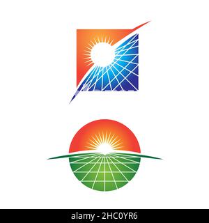 Solarpanel-Symbol. Grüne Energie Stock Vektor