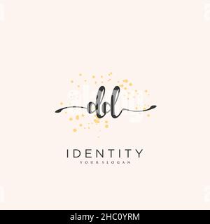 DD Handschrift Logo Vektor Kunst der ersten Unterschrift, Hochzeit, Mode, jewerly, Boutique, Blumen und botanische mit kreativer Vorlage für jedes Unternehmen Stock Vektor
