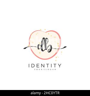DB Handschrift Logo Vektor Kunst der ersten Unterschrift, Hochzeit, Mode, jewerly, Boutique, Blumen und botanische mit kreativer Vorlage für jedes Unternehmen Stock Vektor