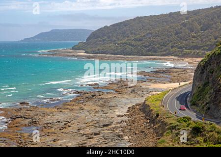 Great Ocean Road in der Nähe von Lorne Stockfoto