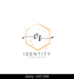 ER Handschrift Logo Vektor Kunst der ersten Unterschrift, Hochzeit, Mode, jewerly, Boutique, Blumen und botanische mit kreativer Vorlage für jedes Unternehmen Stock Vektor