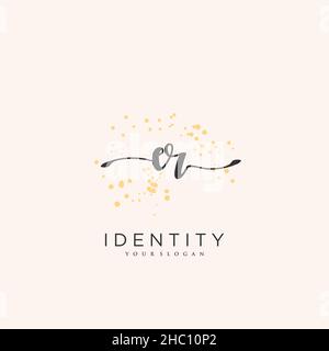 ER Handschrift Logo Vektor Kunst der ersten Unterschrift, Hochzeit, Mode, jewerly, Boutique, Blumen und botanische mit kreativer Vorlage für jedes Unternehmen Stock Vektor